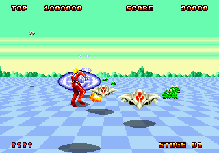 Скриншот игры Space Harrier II